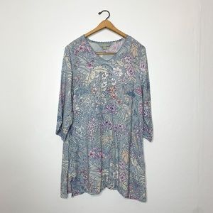 April Cornell Floral Print Mini Dress Medium M